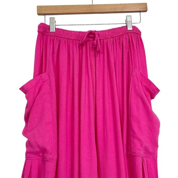 Free People Fuchsia Pink Quinn Wide Leg Pants S - Picture 4 of 9